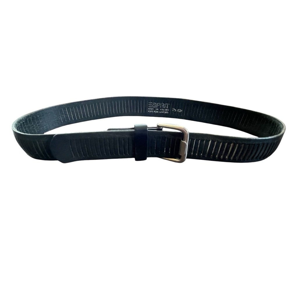 ESPRIT Black Leather Belt - 75CM
